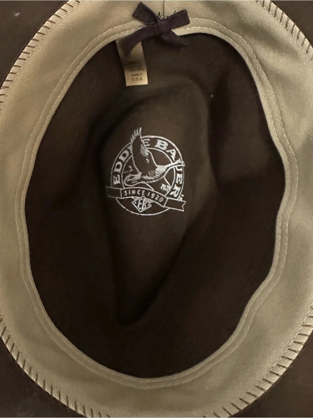 Eddy Bauer Brown Cowboy Hat Small 100% Wool Made in USA Western Wide Brim